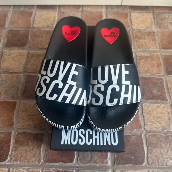 Love Moschino Logo Slides - Picture 3 of 13
